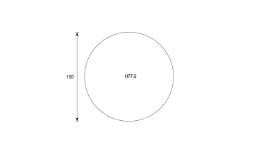 Kulatý zahradní stůl Sector Ø150 cm